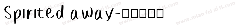 Spirited away字体转换